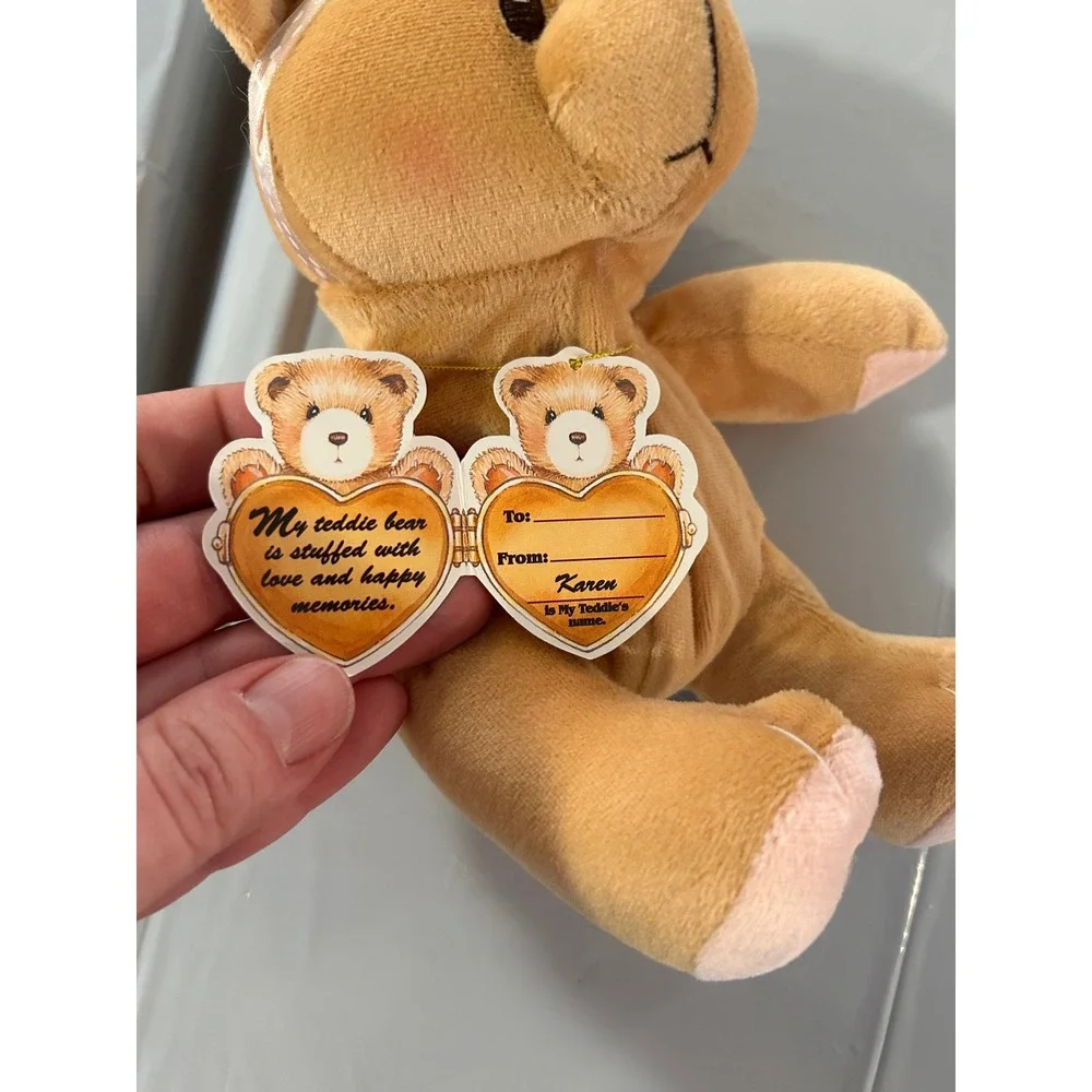 Vintage Enesco Cherished Teddies Karen Heart of Gold Plush Bear 516562 1998